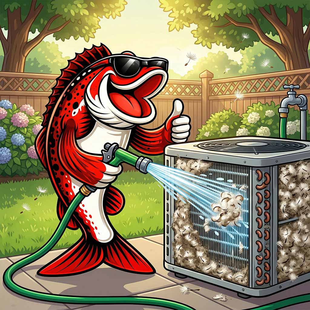 Bass Mechanical technician in company shirt using diagnostic equipment